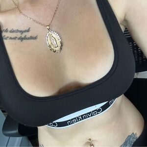 Virgin Mary Gold Chain Pendant Necklace